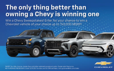 Win a Chevrolet Vehicle of Your Choice